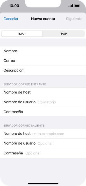 Pulsa Nombre de usuario e introduce el nombre de usuario de tu cuenta de correo electrónico. Pulsa Nombre de usuario e introduce el nombre de usuario de tu cuenta de correo electrónico.
