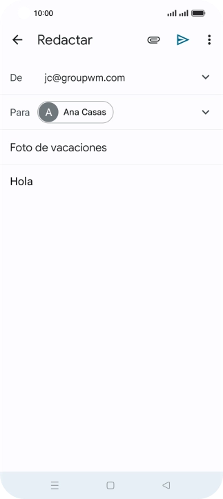 Pulsa el icono de anexos. Pulsa el icono de anexos.