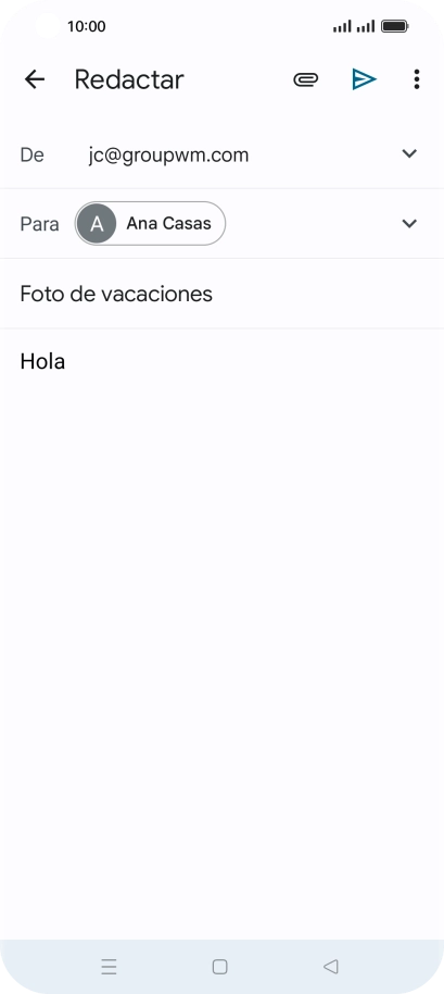 Pulsa el icono de anexos. Pulsa el icono de anexos.