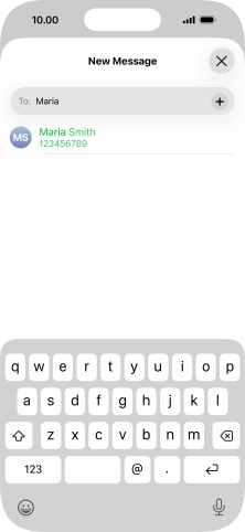 Press the required contact. Press the required contact.