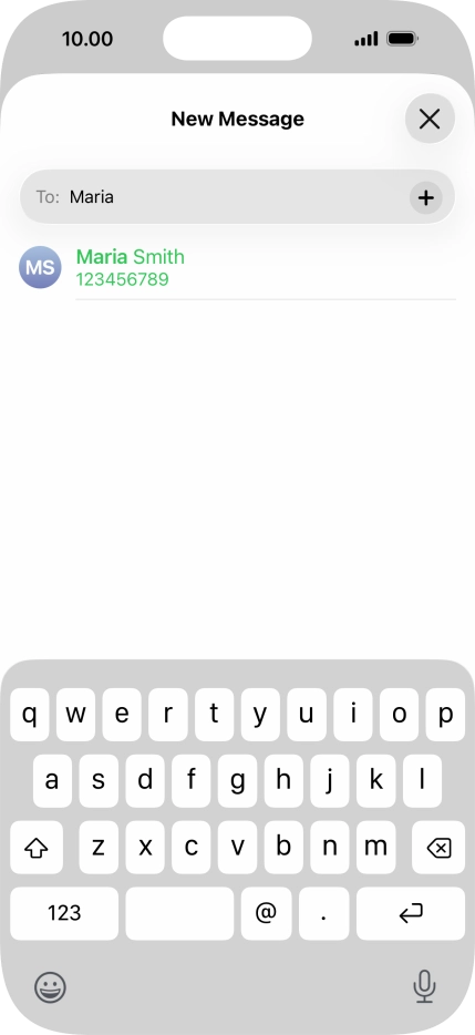 Press the required contact. Press the required contact.