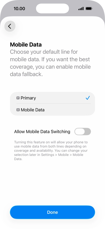 Press the indicator next to Press the indicator next to