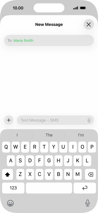 Press the microphone icon and say the required text. Press the microphone icon and say the required text.