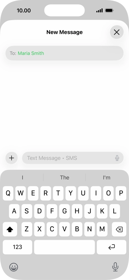 Press the microphone icon and say the required text. Press the microphone icon and say the required text.