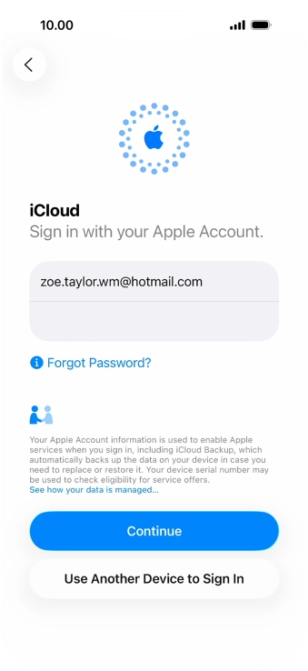 Press Continue. Press Continue.