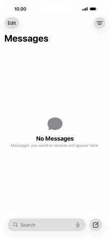 Press the new message icon. Press the new message icon.