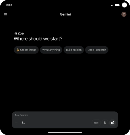 Press the profile icon. Press the profile icon.