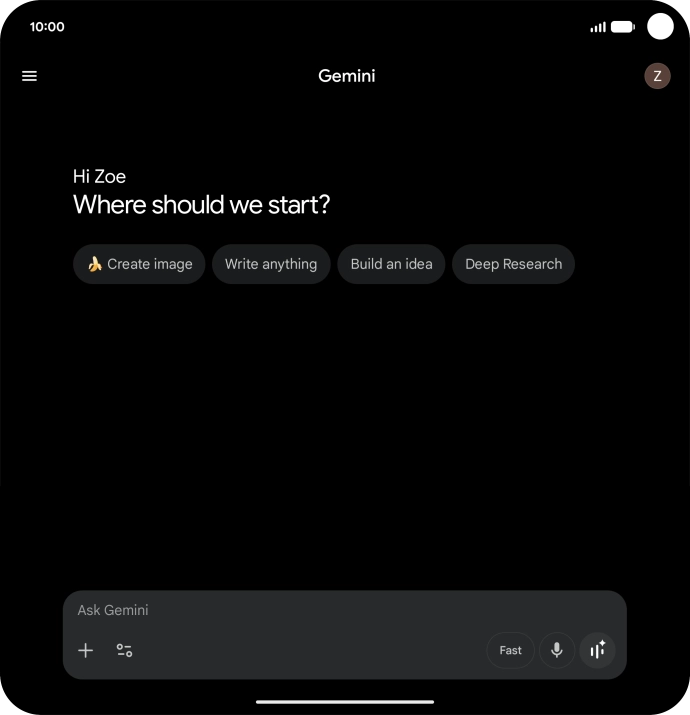 Press the profile icon. Press the profile icon.