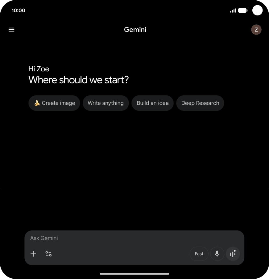 Press the profile icon. Press the profile icon.