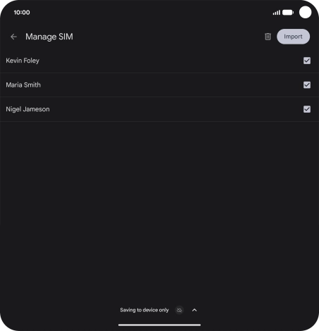 Press the fields next to the required contacts to select them. Press the fields next to the required contacts to select them.