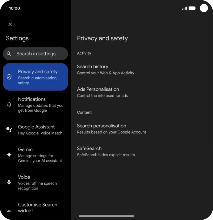 Press Google Assistant. Press Google Assistant.