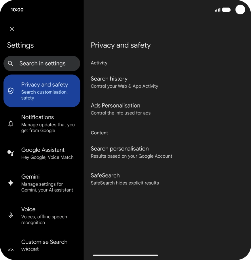 Press Google Assistant. Press Google Assistant.