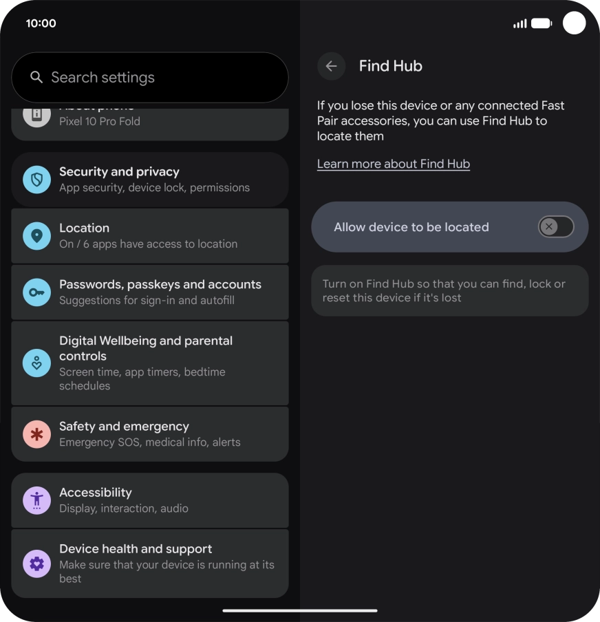 Press the indicator next to Press the indicator next to