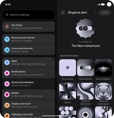 Press the required category. Press the required category.