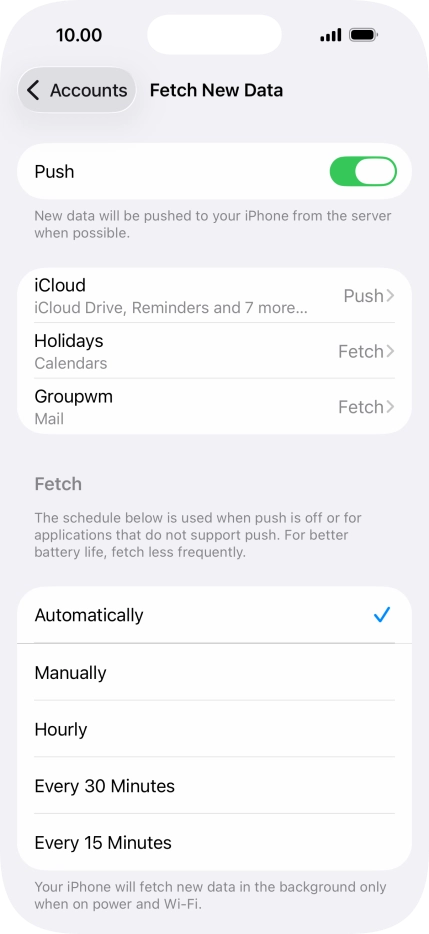 Press the indicator next to Press the indicator next to