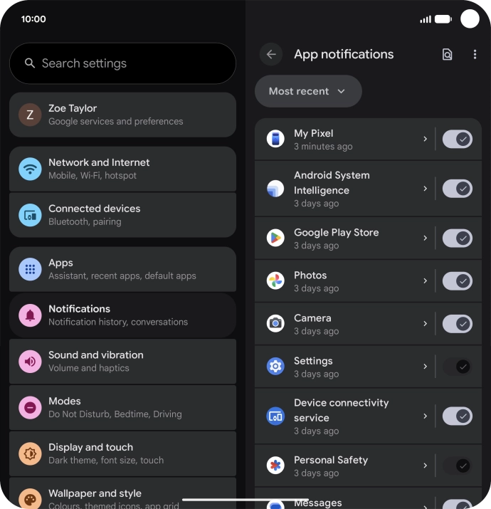 Press the drop down list. Press the drop down list.