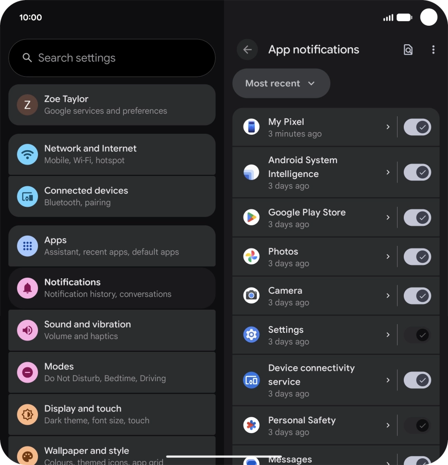 Press the drop down list. Press the drop down list.