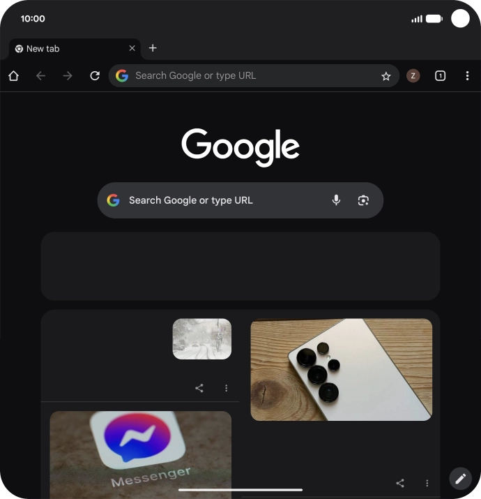Press the menu icon. Press the menu icon.