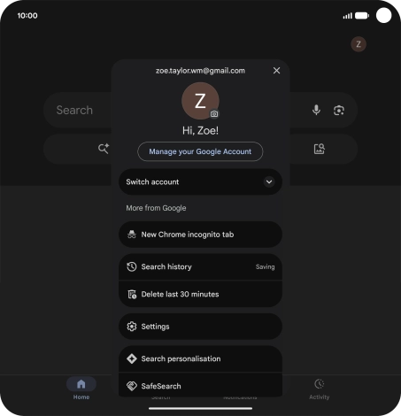 Press Settings. Press Settings.