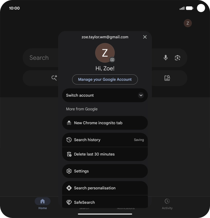 Press Settings. Press Settings.