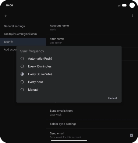 Press the required setting. Press the required setting.
