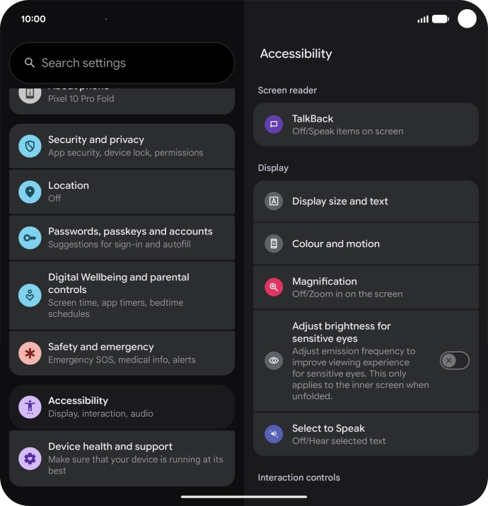 Press TalkBack and follow the instructions on the screen to select the required settings. Press TalkBack and follow the instructions on the screen to select the required settings.
