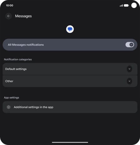 Press Default settings. Press Default settings.