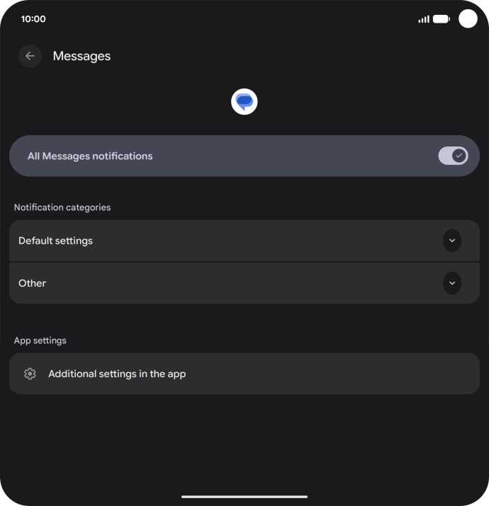 Press Default settings. Press Default settings.