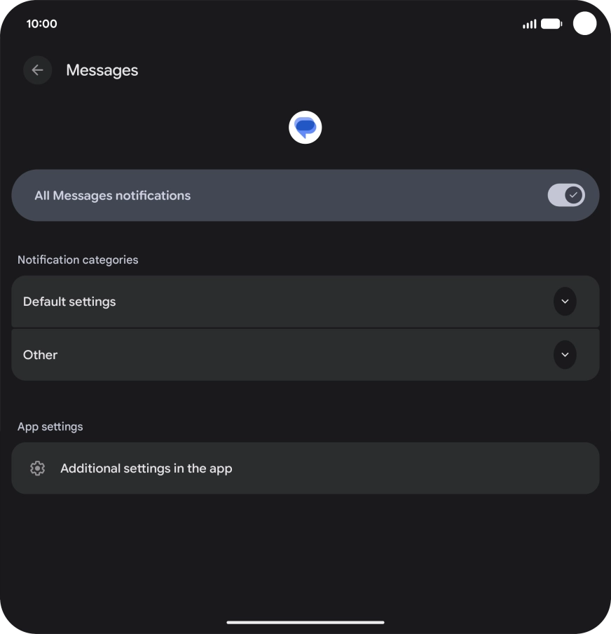 Press Default settings. Press Default settings.