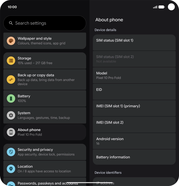 Press EID to see your phone’s EID number. Press EID to see your phone’s EID number.