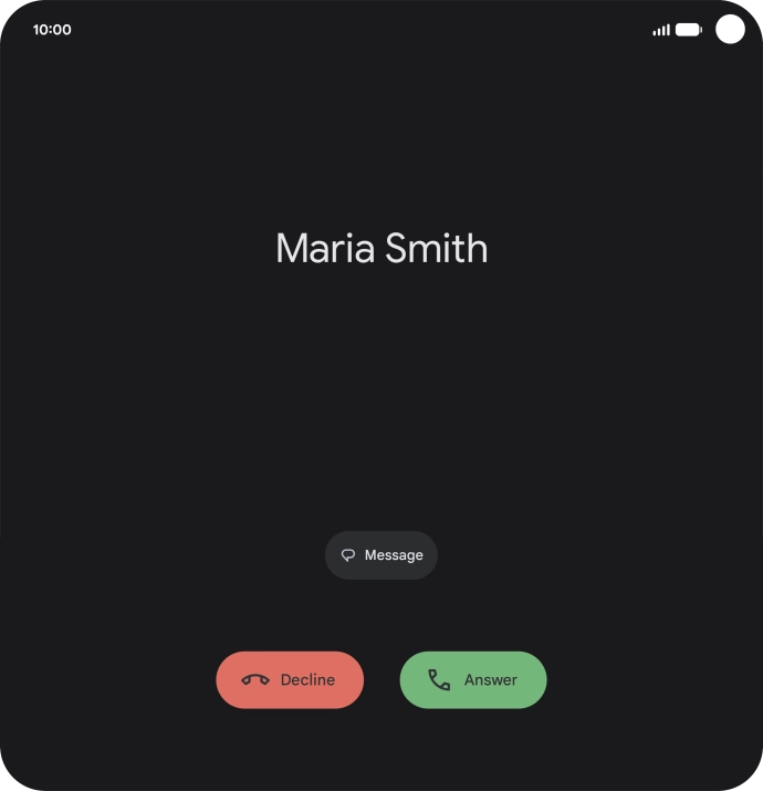 Press the reply icon. Press the reply icon.