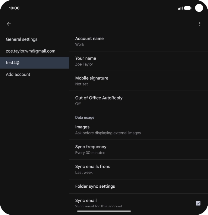 Press Account name and key in the required name. Press Account name and key in the required name.