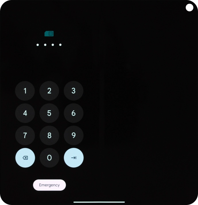 If your SIM is locked, key in your PIN and press arrow right. If your SIM is locked, key in your PIN and press arrow right.