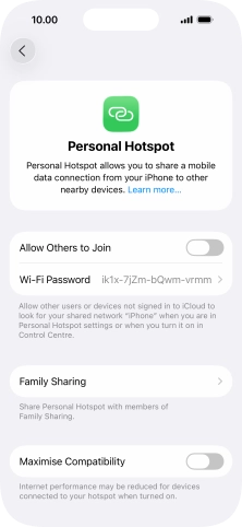 Press Wi-Fi Password and key in the required password. Press Wi-Fi Password and key in the required password.