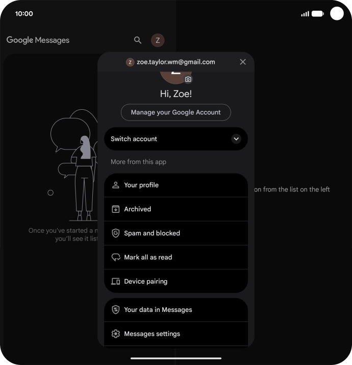 Press Messages settings. Press Messages settings.