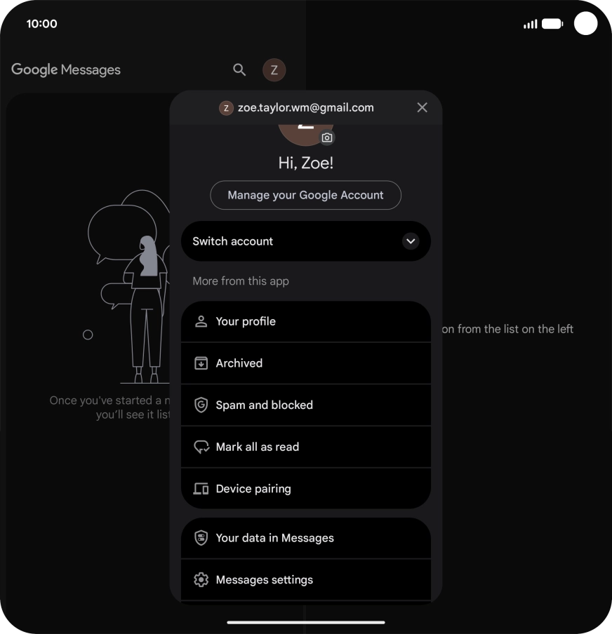 Press Messages settings. Press Messages settings.