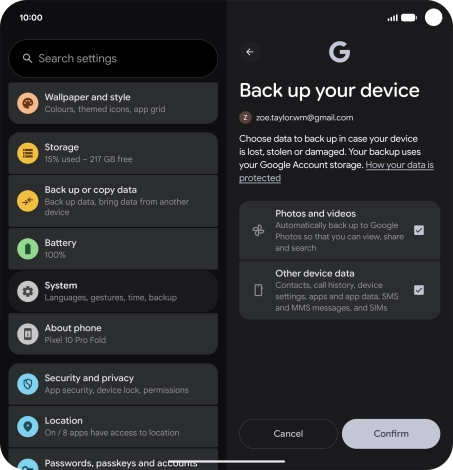Press Confirm. Press Confirm.