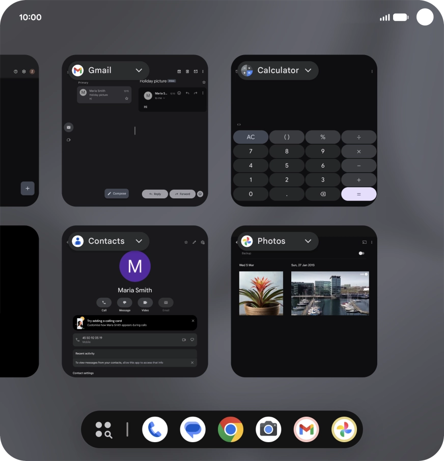 To end one running application, slide your finger upwards on the required application. To end one running application, slide your finger upwards on the required application.