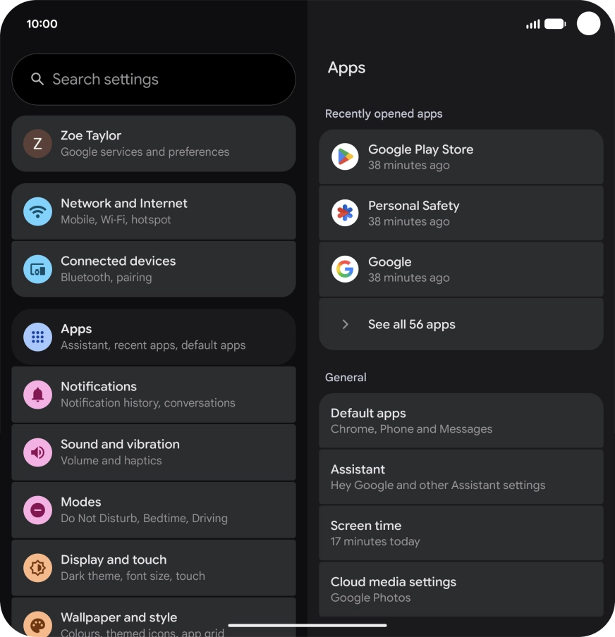 Press See all apps. Press See all apps.