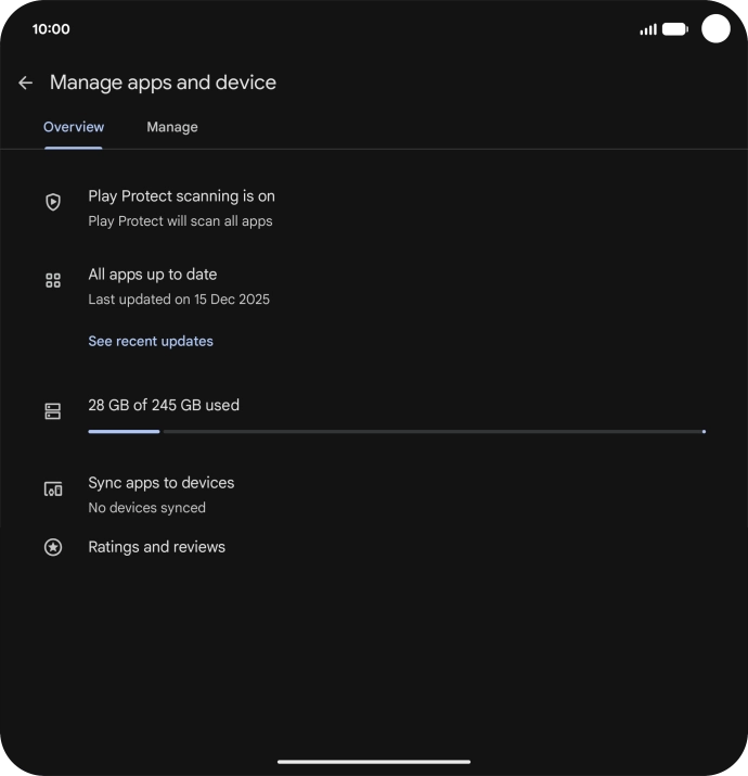 Press Manage. Press Manage.