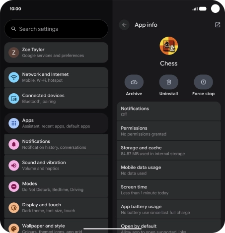 Press Storage and cache. Press Storage and cache.
