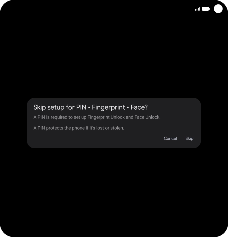 Press Skip. Press Skip.