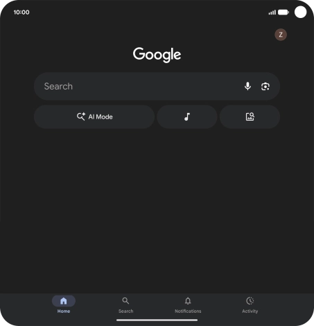 Press the profile icon. Press the profile icon.