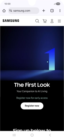 Press the menu icon. Press the menu icon.