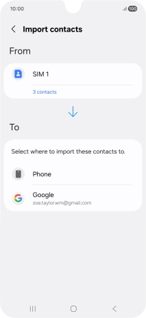 Press the required Google account. Press the required Google account.