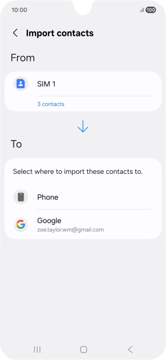 Press the required Google account. Press the required Google account.