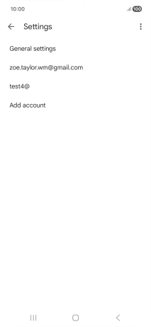 Press the required email account. Press the required email account.