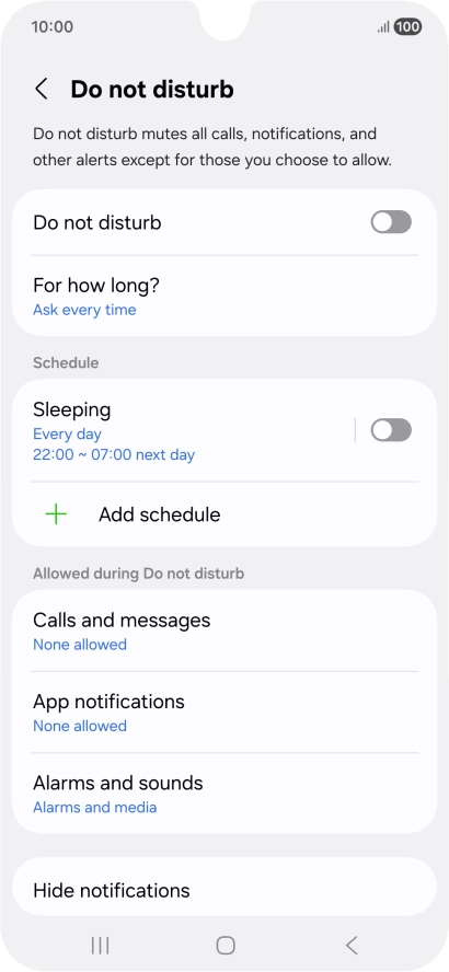 Press the indicator next to Press the indicator next to