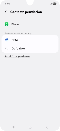 Press the required setting. Press the required setting.