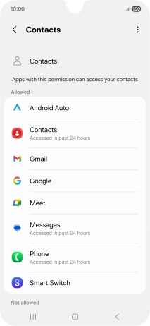 Press the required app. Press the required app.